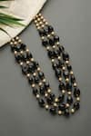 Shop_Paisley Pop_Black Pearl Layered Stone Necklace _at_Aza_Fashions