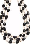 Buy_Paisley Pop_Black Pearl Layered Stone Necklace _Online_at_Aza_Fashions