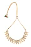 Shop_Paisley Pop_Gold Plated Pearl Kundan Embellished Necklace Set _Online_at_Aza_Fashions