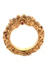 Shop_Paisley Pop_Gold Plated Temple Work Embossed Bangle _Online_at_Aza_Fashions