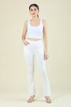 Shop_Naintara Bajaj_White Nr Roma Straight Solid Jegging_at_Aza_Fashions