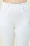Naintara Bajaj_White Nr Roma Straight Solid Jegging_at_Aza_Fashions