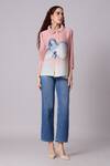 Scarlet Sage_Pink 100% Polyester Floral Collar Edith Detailed Shirt _Online_at_Aza_Fashions