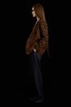 Rara Avis_Brown Cotton Hand Embroidered Dabka Notched Lapel Eurasia Blazer _Online_at_Aza_Fashions