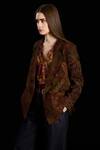 Buy_Rara Avis_Brown Cotton Hand Embroidered Dabka Notched Lapel Eurasia Blazer _Online_at_Aza_Fashions