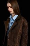 Shop_Rara Avis_Brown Viscose Hand Weaving Tassel Collared Woven Braided Jacket _Online_at_Aza_Fashions