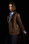 Shop_Rara Avis_Brown Viscose Hand Weaving Tassel Collared Woven Braided Jacket 