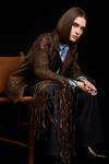 Rara Avis_Brown Viscose Hand Weaving Tassel Collared Woven Braided Jacket _Online