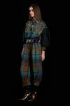 Buy_Rara Avis_Multi Color Cotton Print Checks Indus Checkered Pant _Online_at_Aza_Fashions