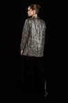 Shop_Rara Avis_Black Polyester Hand Embroidered Sequins Lapel Blazer _at_Aza_Fashions