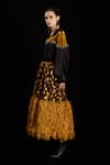 Buy_Rara Avis_Black Silk Embroidery Dabka Collar Sand Dust On Night Sky Blouse _Online_at_Aza_Fashions