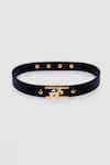 Buy_Anita Dongre_Black The Haathi Carved Belt _at_Aza_Fashions