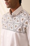 Seven_White Cotton Embroidered Abstract Kaleidoscope Motif Shirt _Online_at_Aza_Fashions