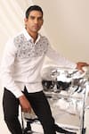 Shop_Seven_White Cotton Embroidered Abstract Kaleidoscope Motif Shirt _Online_at_Aza_Fashions