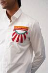 Buy_Seven_White Cotton Beads Kaza Embroidered Shirt_Online_at_Aza_Fashions
