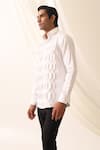 Buy_Seven_White Cotton Maximalist Textured Button Down Shirt_Online_at_Aza_Fashions