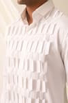Shop_Seven_White Cotton Maximalist Textured Button Down Shirt_Online_at_Aza_Fashions