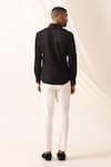 Shop_Seven_Black Cotton Embroidered Bead Meteor Shirt _at_Aza_Fashions