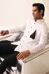 Shop_Seven_White Cotton Origami Paper Plane Shirt_Online_at_Aza_Fashions