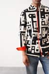 Buy_Seven_Black Cotton Geometric Print Shirt_Online_at_Aza_Fashions