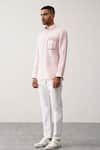 Seven_Pink Cotton Floating Pocket Shirt _Online_at_Aza_Fashions