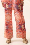 Buy_Seven_Multi Color Bemberg Sateen Printed Abstract Mirror Dita Tunic And Pant Co-ord Set _Online_at_Aza_Fashions