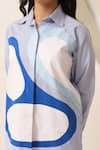 Shop_Seven_Blue Cotton Abstract Collared Oasis Front Pattern Shirt _Online_at_Aza_Fashions