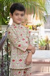 Shop_Laadlo_Green Indian Cotton Print Bahar Amaltaas Kurta With Pant _Online_at_Aza_Fashions