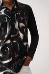 Buy_Seven_Black Cotton Printed Fluidic Cosmic Noir Shirt 