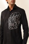 Buy_Seven_Black Cotton Embroidered Head Graphic Motif Detailed Shirt _Online_at_Aza_Fashions