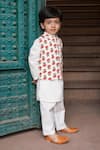 Buy_Laadlo_Red Indian Cotton Print Gurhal Handblock Bundi _Online_at_Aza_Fashions