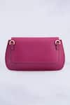 Shop_SAURAV GHOSH_Pink Metal Embellishment Elite Structured Pattern Clutch _at_Aza_Fashions