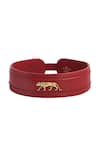 Buy_Sabyasachi_Rouge Bengal - Red Embellished Wide Belt _at_Aza_Fashions