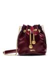 Buy_Sabyasachi_Mulberry - Purple Nani Bucket Bag _at_Aza_Fashions