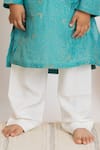 Mr Brat_Blue Kurta Muslin Print Moon Straight With Pant _at_Aza_Fashions