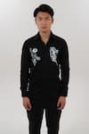 Shop_House of KOA_Black Cotton Satin Printed Cherub Shirt _Online_at_Aza_Fashions