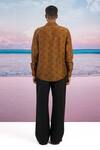 Shop_Siddhartha Bansal_Brown Silk Tiger Printed Shirt _at_Aza_Fashions