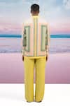 Shop_Siddhartha Bansal_Yellow Linen Solid Straight Trouser _at_Aza_Fashions