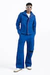 Buy_Siddhartha Bansal_Blue Cotton Twill Epic Zip Off Cargo Trouser _at_Aza_Fashions