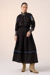 Shop_Cord_Black Cotton Embroidered Smocking Band Collar Farmer Thread Top 