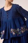 Cord_Blue Cotton Embroidery Floral Round Louie Smocked Yoke Top _at_Aza_Fashions