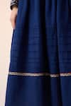 Cord_Blue Cotton Plain Pintuck Long Skirt _Online_at_Aza_Fashions