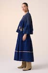 Shop_Cord_Blue Cotton Plain Pintuck Long Skirt _Online_at_Aza_Fashions