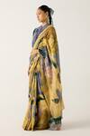 Cord_Yellow Cotton Print Wallflower Saree _at_Aza_Fashions