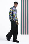 Buy_Siddhartha Bansal_Multi Color Giza Cotton Print Night Bloom Pullover Jacket _Online_at_Aza_Fashions