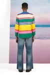 Siddhartha Bansal_Multi Color Giza Cotton Print Stripe Love Fool Jacket _Online_at_Aza_Fashions