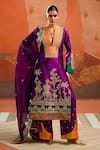 Buy_Masaba_Purple Heavy Raw Silk Embroidery Sequin The Jamun Cooler Kurta Salwar Set _at_Aza_Fashions