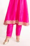 Chhaya Mehrotra_Pink Bangalore Silk Hand Embroidered Zardozi Dhriti Kurta With Pant _Online_at_Aza_Fashions