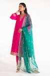 Buy_Chhaya Mehrotra_Pink Bangalore Silk Hand Embroidered Zardozi Dhriti Kurta With Pant _Online_at_Aza_Fashions