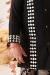 Cute Couture_Black Kurta Cotton Flex Embroidered Mirror And Dhoti Pant Set _at_Aza_Fashions